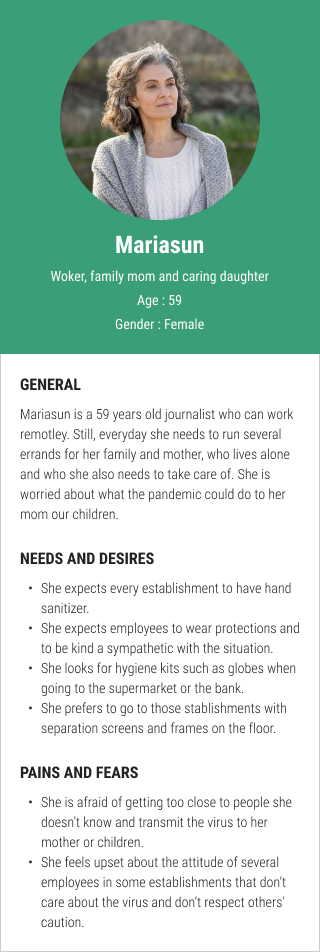 SafeAdvisor user persona 1