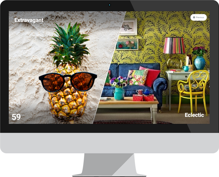 Swipe item example for desktop